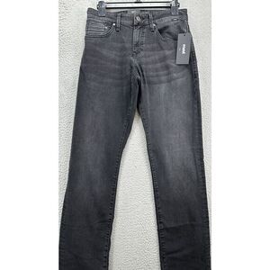 Mavi Jeans Mens 28X34 Dark Grey‎ Matt Distressed Relaxed Straight Leg Denim NEW